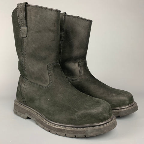 MUCK Taille 10 Bottes à enfiler imperméables en daim noir