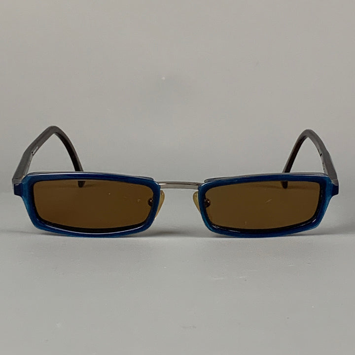 ALAIN MIKLI Blue Brown Acetate Prescription Sunglasses