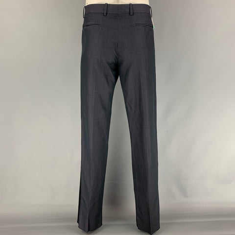 VIKTOR & ROLF Size 42 Charcoal Silk Wool Tuxedo Suit