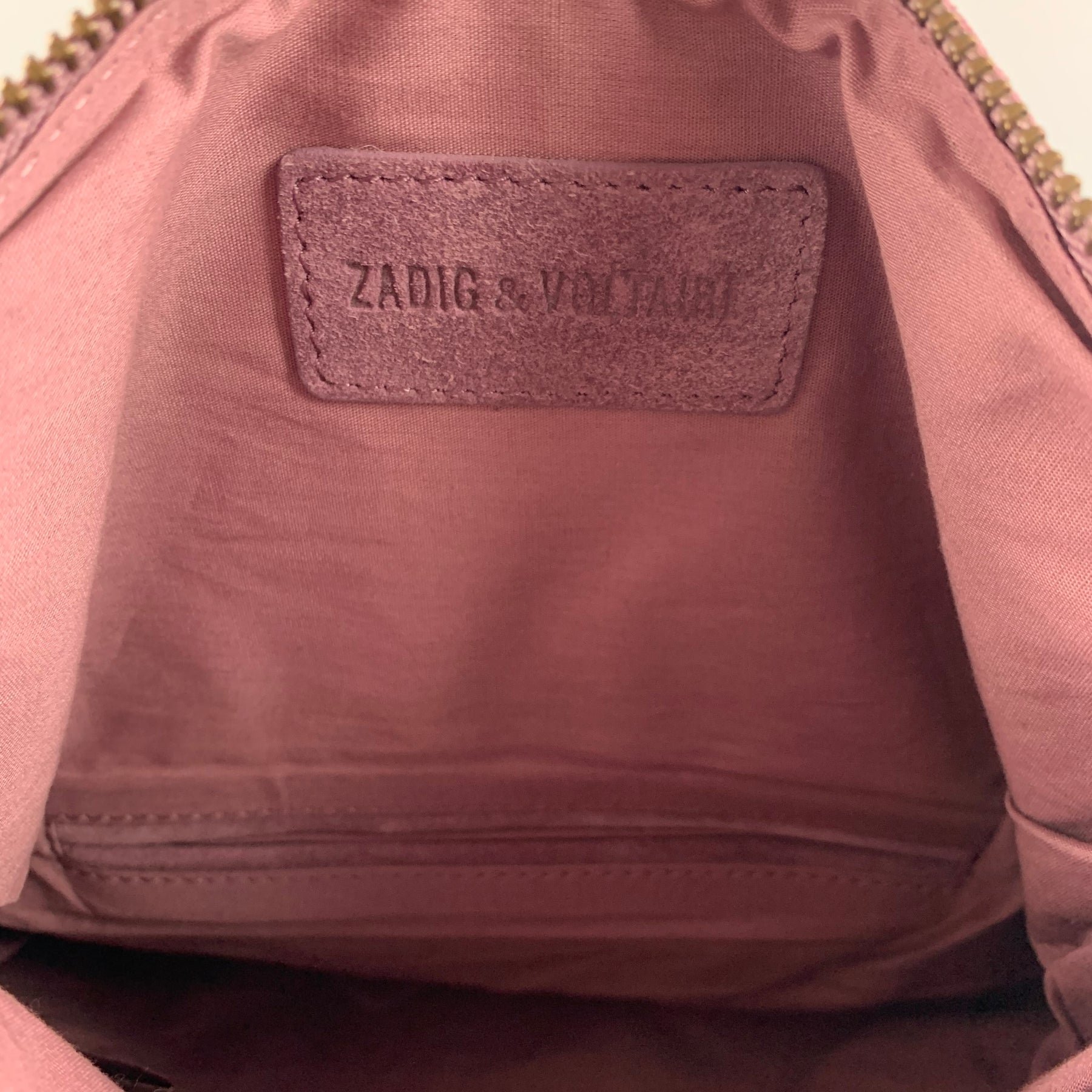 Zadig & Voltaire Green Leather Zipper Top Shoulder Bag