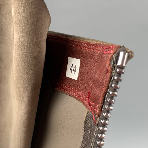 RICK OWENS Taille 11 Bottes militaires en daim taupe