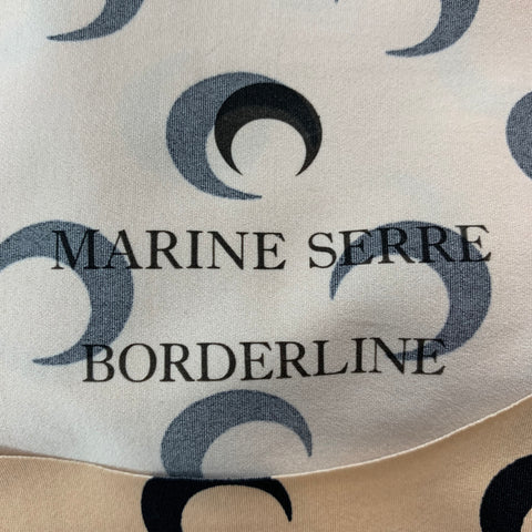 MARINE SERRE Size XL Beige Black Polyamide Eastane Half Moon Casual Top