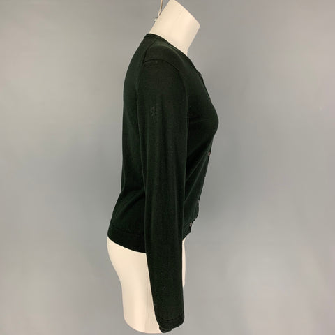 MARTIN MARGIELA Size M Black Cotton Cardigan