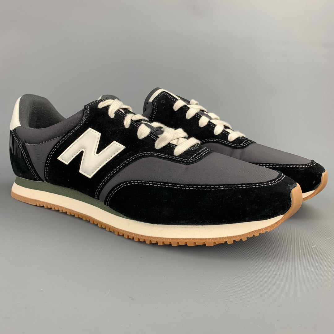 JUNYA WATANABE x NEW BALANCE Talla 11 Zapatillas de deporte con cordones de nailon de materiales mixtos negros