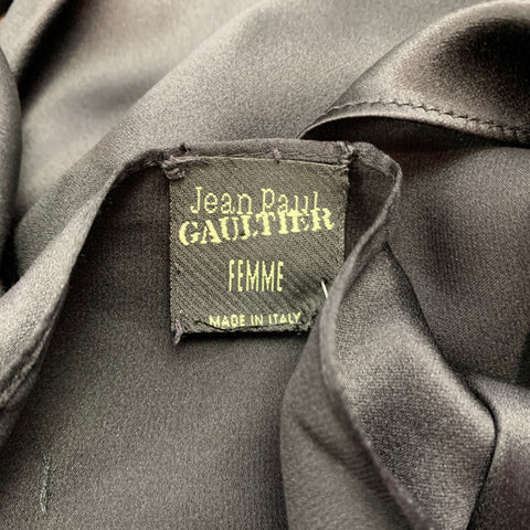 JEAN PAUL GAULTIER FEMME Size One Size Black Satin Oversized Sleeves