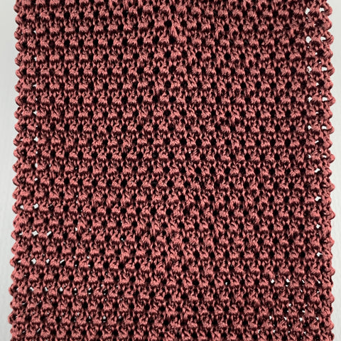 NEW & LINGWOOD Burgundy Silk Textured Knit Tie