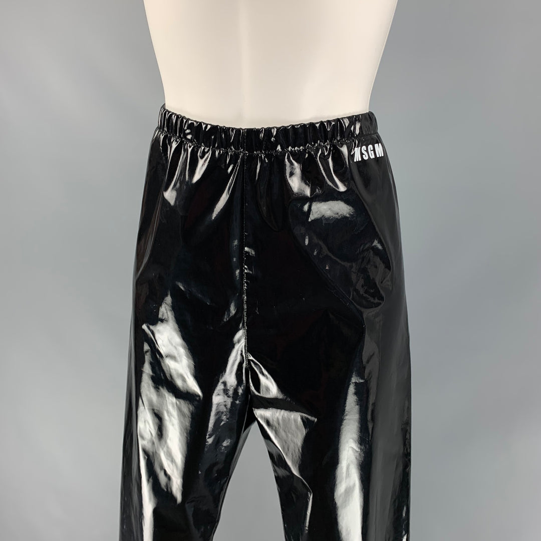 MSGM Size 10 Black Polyester Blend Leggings