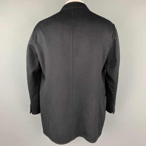 ARMANI COLLEZIONI Size 50 Black Cashmere Notch Lapel Sport Coat