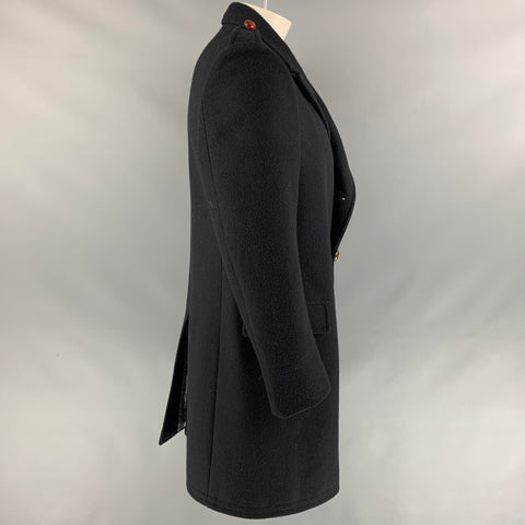 BAND OF OUTSIDERS Size 42 Navy Wool / Nylon Double Breasted Coat