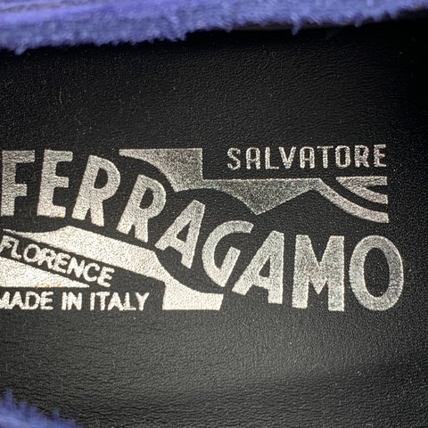 SALVATORE FERRAGAMO Size 11 Purple Suede Lace Up Shoes