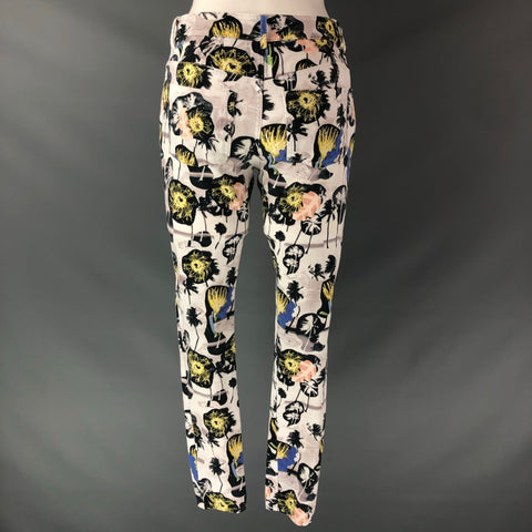 OPENING CEREMONY Size 2 black & white Yellow Cotton Blend Casual Pants