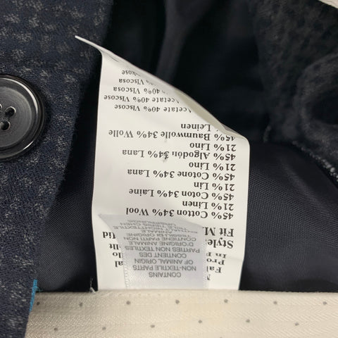 PS by PAUL SMITH Size 30 Navy Grey Print Cotton Blend Zip Fly Dress Pants