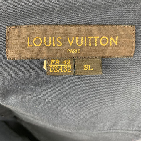 LOUIS VUITTON Size 32 Navy Solid Cotton Jean Cut Casual Pants
