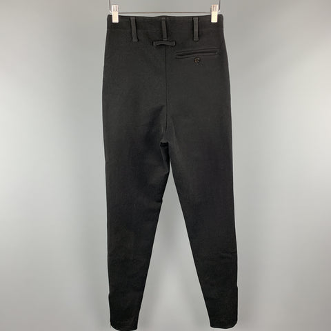 JEAN PAUL GAULTIER Size 30 x 32 Black Solid Wool Dress Pants