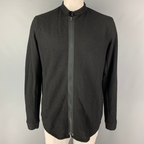 ACRONYM Size L Black Textured Wool Zip Up Jacket