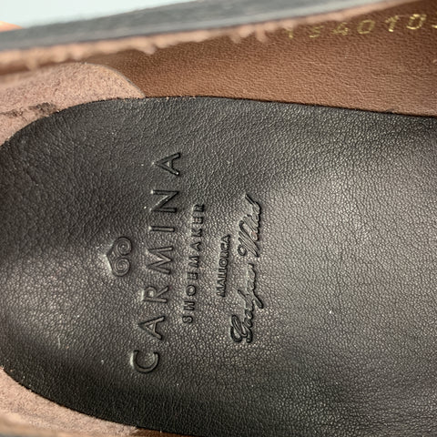 CARMINA Size 10.5 Black Suede Slip On Dress Loafers