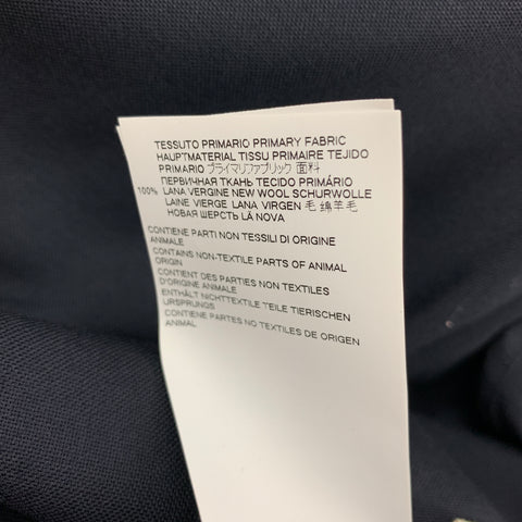 MARNI Size M Navy Virgin Wool Oversized Long Sleeve Shirt