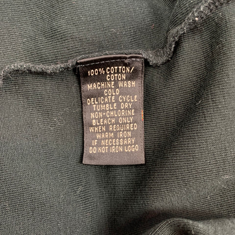 RALPH LAUREN Taille M T-shirt en coton mercerisé graphique noir