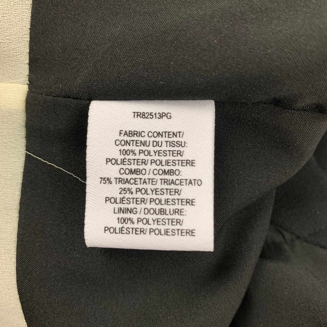 DEREK LAM Size 8 Multi-Color Polyester Pleated One Shoulder Dress