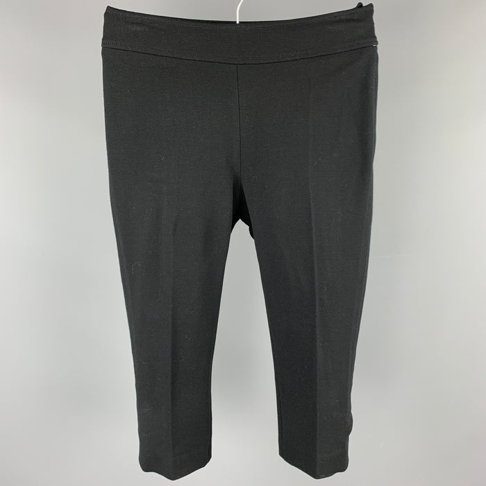 PAUL SMITH Azul Talla 4 Leggings cortos de mezcla de rayón negro