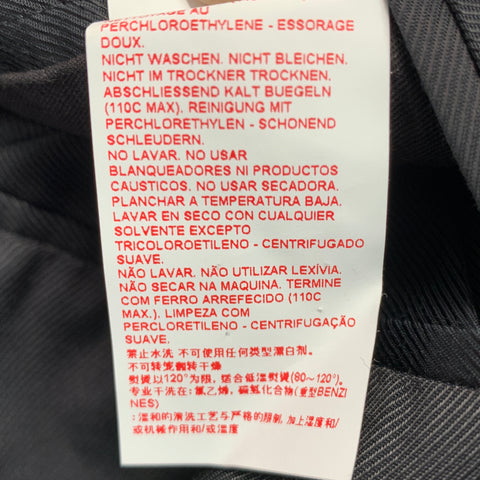 MARNI Size 38 Grey Black Grid Wool Cotton Notch Lapel Sport Coat