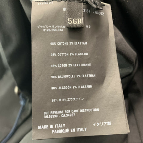 PRADA Size 46 Black Cotton  Elastane Single breasted Sport Coat