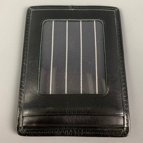 JEAN PAUL GAULTIER Black Multi-Color Embroidered Leather Fabric Wallet