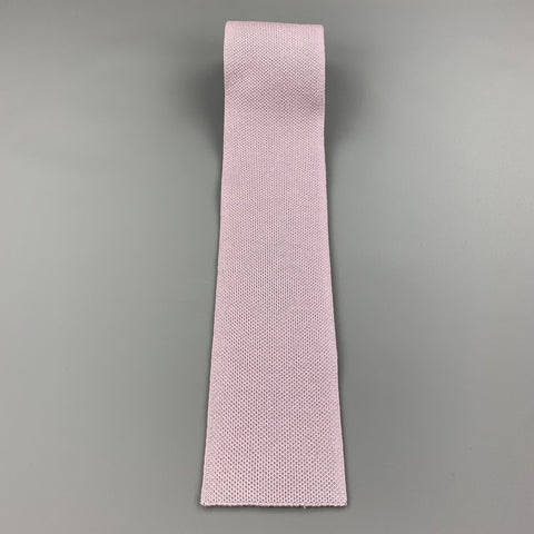 HERMES Pastel Lavender Woven Silk Tie