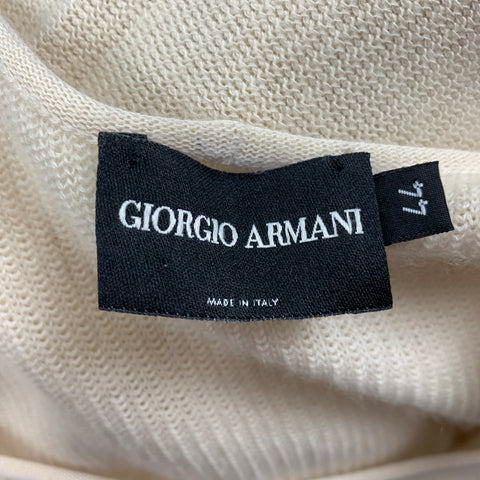 GIORGIO ARMANI Size 8 Cream Rayon Cashmere Tank Top