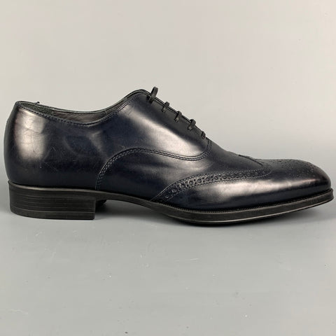TO BOOT NY Taille 11 Chaussures à lacets en cuir perforé bleu marine
