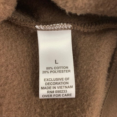 FEAR OF GOD ESSENTIALS Size L Brown Logo Cotton / Polyester Hooded Sweatshirt
