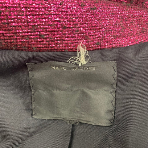 MARC JACOBS Veste croisée texturée en laine mélangée rose