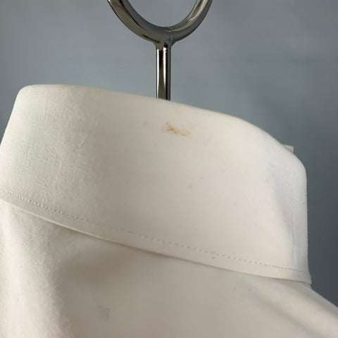 NEIL BARRETT Size L White Black Print Cotton Button Up Long Sleeve Shirt