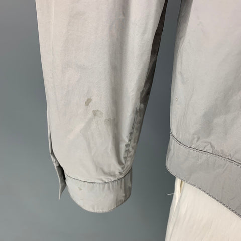 PRADA Size 44 Size 44 Grey Solid Polyester & Polyamide Windbreaker Jacket