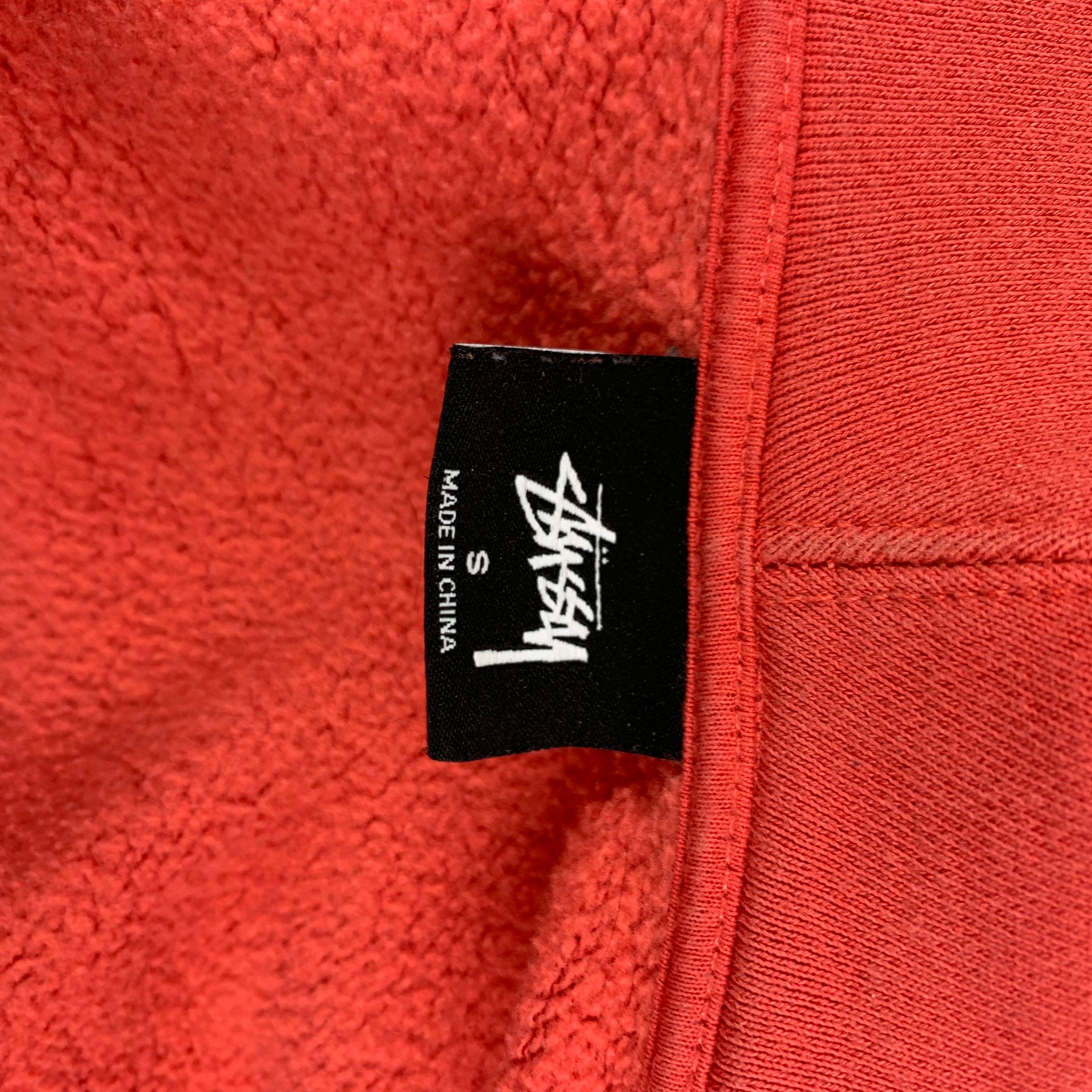 STUSSY x DSM x CDG Size S Peach Graphic Cotton Hooded Sweatshirt