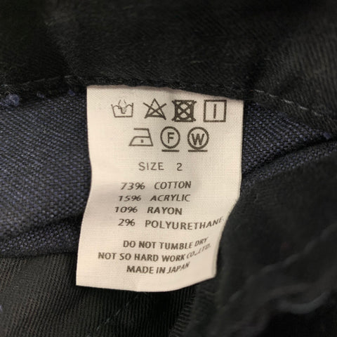 TS (S) Size M Indigo Cotton Blend Pleated Casual Pants