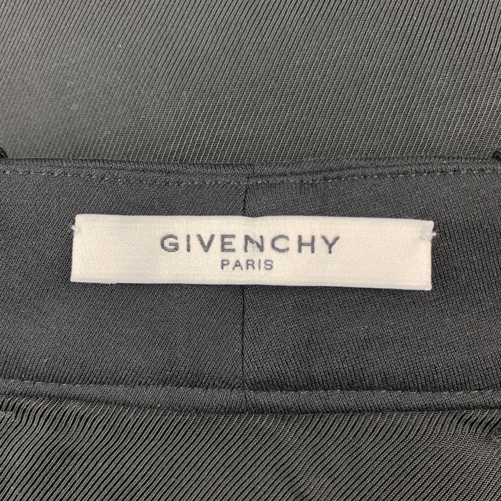 GIVENCHY Resort 2013 Size 32 Black Graphic Polyester Apron Skirt