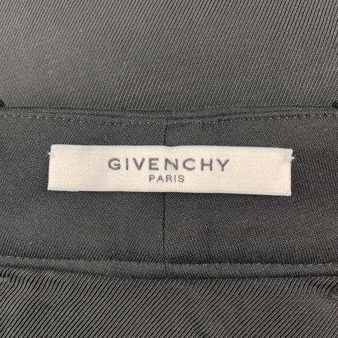 GIVENCHY Resort 2013 Talla 32 Falda delantal de poliéster con gráfico negro