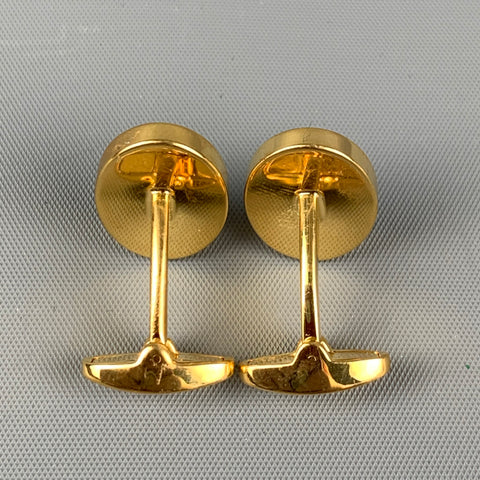 PAUL SMITH Gold Grey Skull Cuff Links