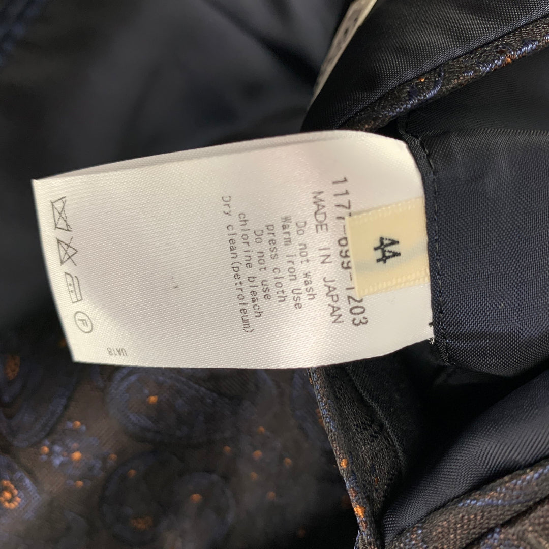 CAMOSHITA pour UNITED ARROWS Taille 42 Marron Marine Or Paisley Jacquard Sport Coat