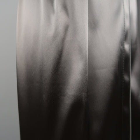 DOLCE & GABBANA Size 4 Gray Stretch Satin Darted Pencil Skirt