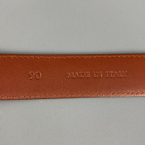 BRUNELLO CUCINELLI Size 35 Brown Leather Belt