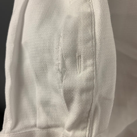 ERMENEGILDO ZEGNA Size L White Cotton Long Sleeve Shirt
