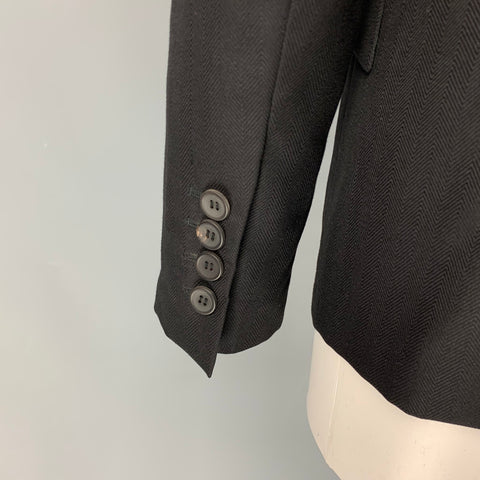 CALVIN KLEIN COLLECTION Size 6 Black Cashmere / Silk Jacke Blazer