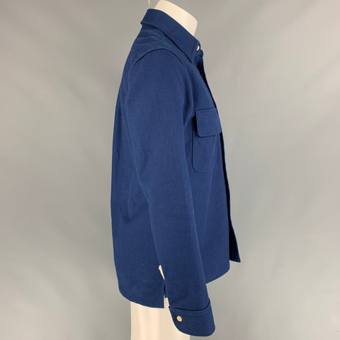 THE HILL-SIDE Size S Blue Textured Cotton Button Down Long Sleeve Shirt