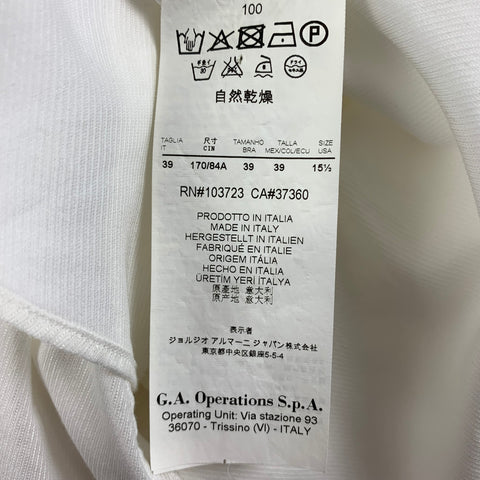 GIORGIO ARMANI Size S White Cotton Button Up Long Sleeve Shirt