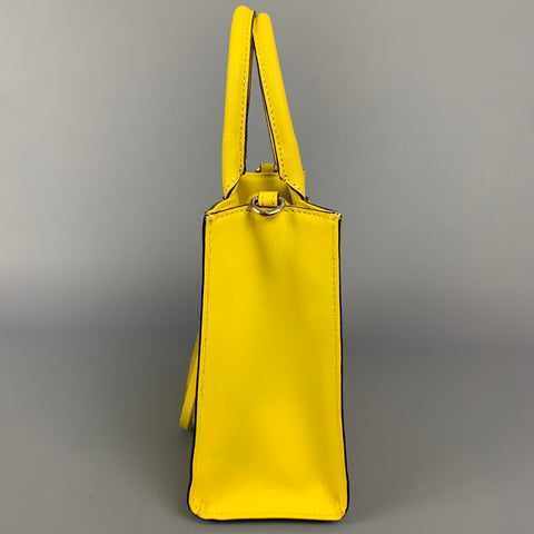 REBECCA MINKOFF Yellow Coated Canvas Shoulder Mini Bag