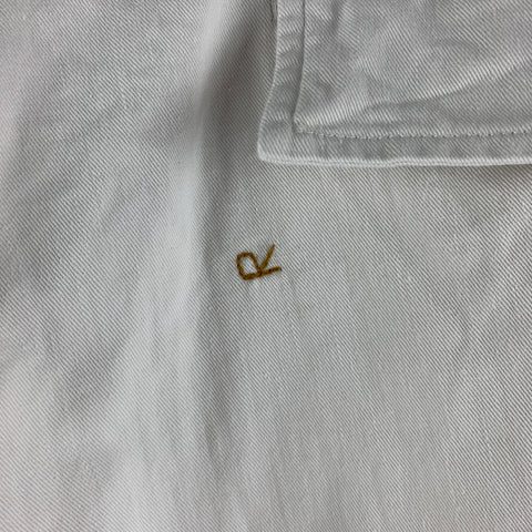 45rpm Size L Off White Solid Cotton Button Fly Casual Pants