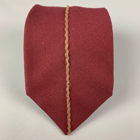 YOHJI YAMAMOTO Burgundy Brown Wool Tie