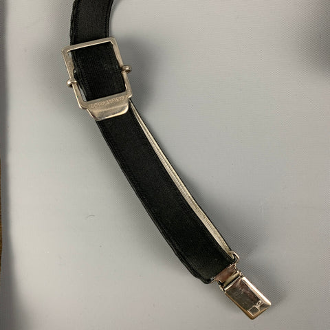 DSQUARED2 Black Studded Leather Suspenders